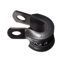 Motamec AN -4 AN4 9.5mm ID Cushioned P Clip Hose Clamp Rubber Aluminium Black