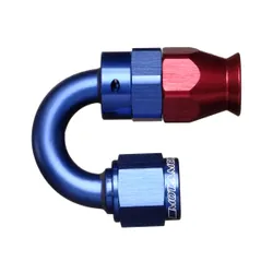 Motamec AN JIC -6 AN6 180 Degree Swivel Teflon PTFE Hose Fitting End Alloy Fuel Oil