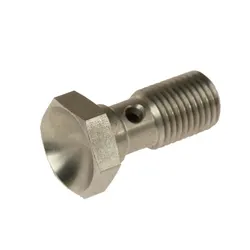 Motamec -4 AN 7/16 UNF 25mm Long Stainless Steel Banjo Bolt Brake Fitting