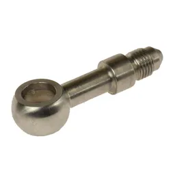 Motamec -3 AN 3/8 UNF 3/8 - M10 Straight Long Neck Stainless Steel Banjo Fitting