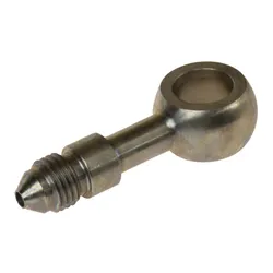 Motamec -4 AN 7/16 UNF - M12 Straight Long Neck Stainless Steel Banjo Fitting