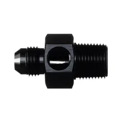 Motamec AN JIC -6 AN6 Male To 3/8" NPT Adapter Fitting with 1/8 NPT Female Alloy Black