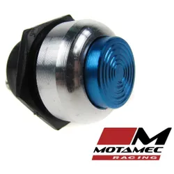 Motamec Racing Alloy Push Button Switch Blue / Silver Surround