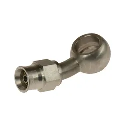 Motamec -3 AN 3/8 or M10 Long Neck 30 Degree Stainless Steel Banjo Fitting