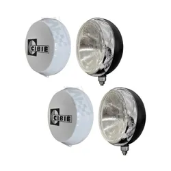 2 x New Cibie Type Super Oscar Rally Spotlamp + Cover - Spot Lamp Light 230mm 9"